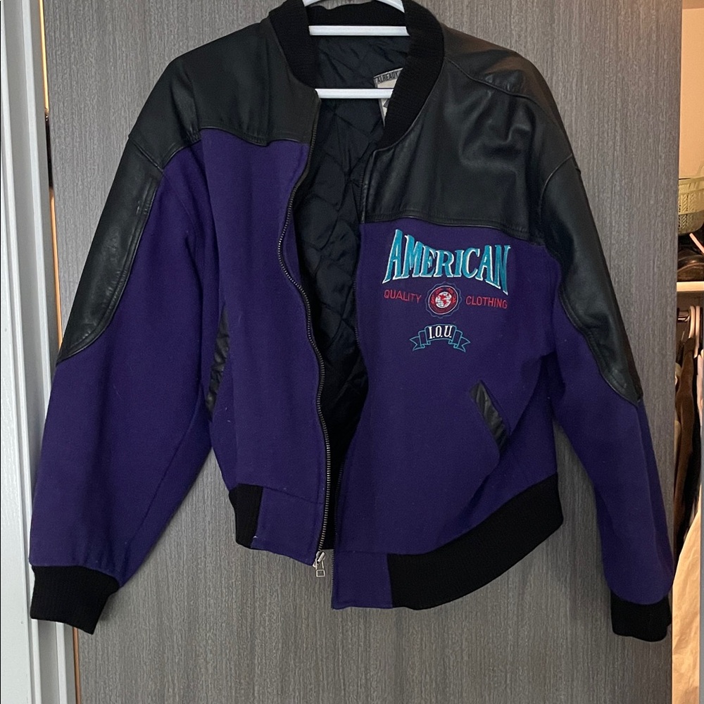 Purple and Black American Jacket